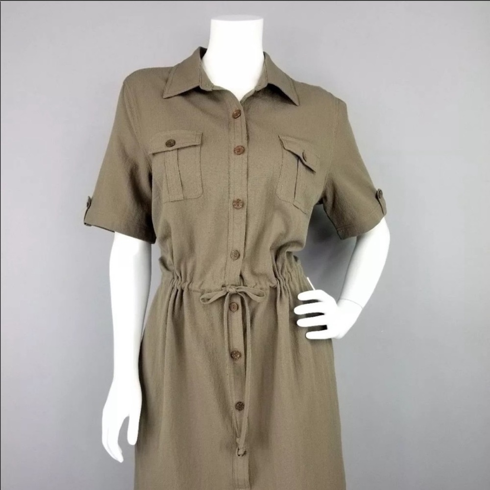 APPLESEEDS BUTTON DOWN SHIRT DRESS WITH POCKETS 12